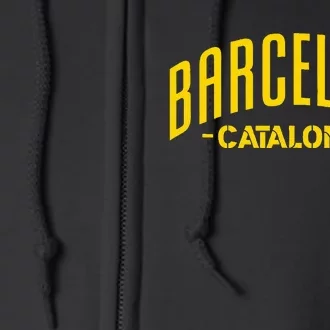 Barcelona Catalonia Spain Souvenir Travel Full Zip Hoodie