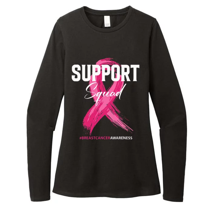 Breast Cancer Support Squad Breast Cancer Awareness Womens CVC Long Sleeve Shirt