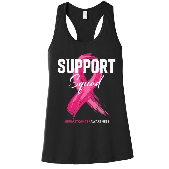 Breast Cancer Support Squad Breast Cancer Awareness Women's Racerback Tank