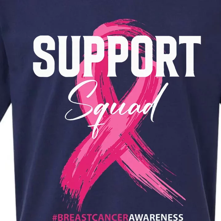 Breast Cancer Support Squad Breast Cancer Awareness Sueded Cloud Jersey T-Shirt