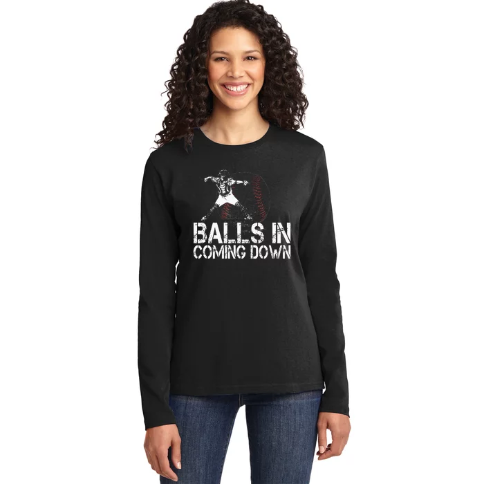 Baseball Catcher Softball Catcher Baseball Fan Ladies Long Sleeve Shirt