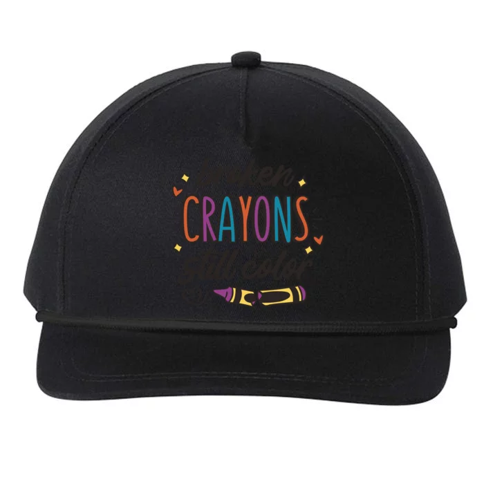 Broken Crayons Still Color Snapback Five-Panel Rope Hat