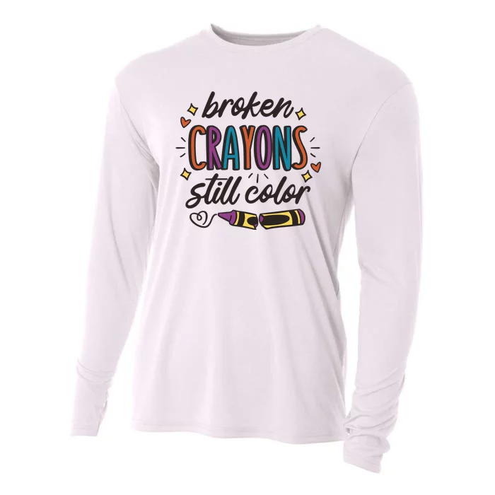 Broken Crayons Still Color Cooling Performance Long Sleeve Crew