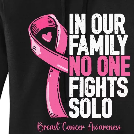 Breast Cancer Support Family Women Breast Cancer Awareness Women's Pullover Hoodie