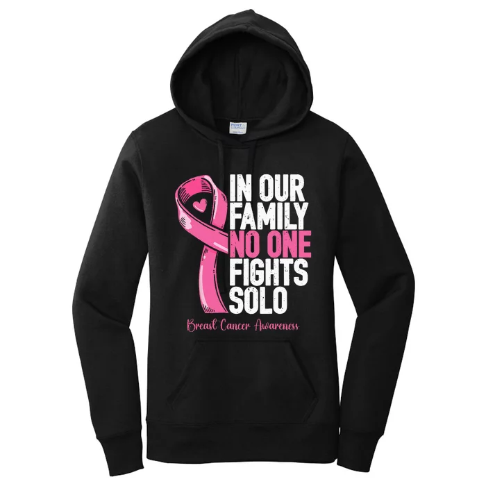 Breast Cancer Support Family Women Breast Cancer Awareness Women's Pullover Hoodie