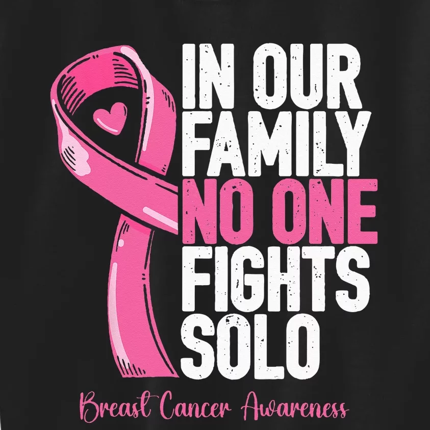 Breast Cancer Support Family Women Breast Cancer Awareness Kids Sweatshirt