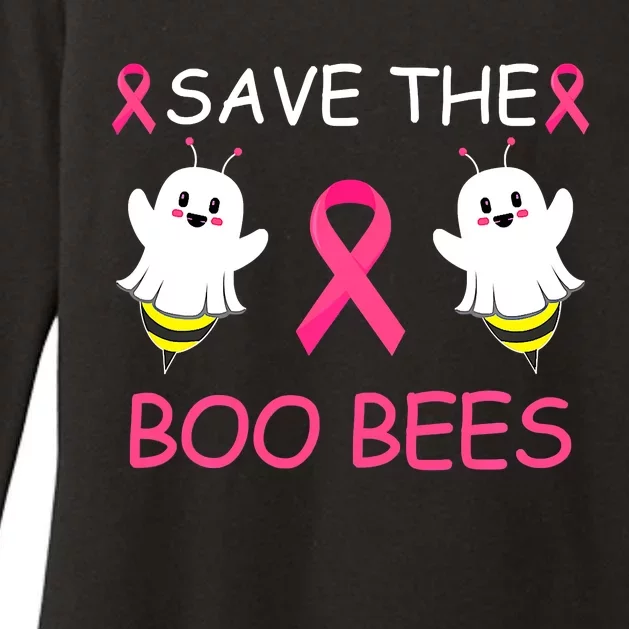 Breast Cancer Save The Boo Bees Halloween Womens CVC Long Sleeve Shirt