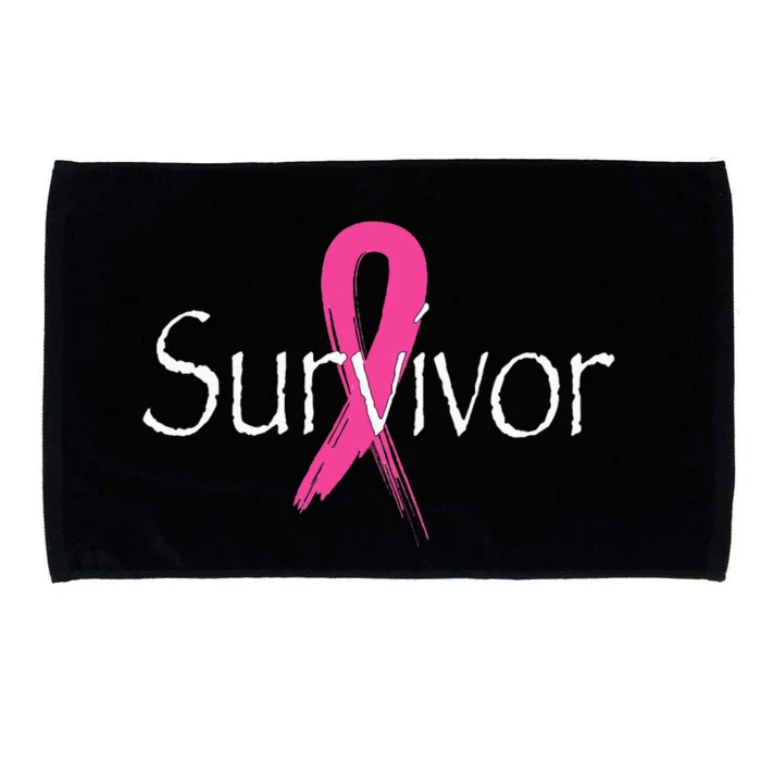 Breast Cancer Survivor Pink Ribbon Awareness Month Microfiber Hand Towel