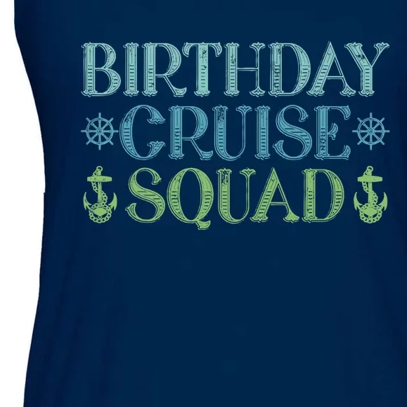 Birthday Cruise Squad Cruising Trip Party Vacation Birthday Ladies Essential Flowy Tank