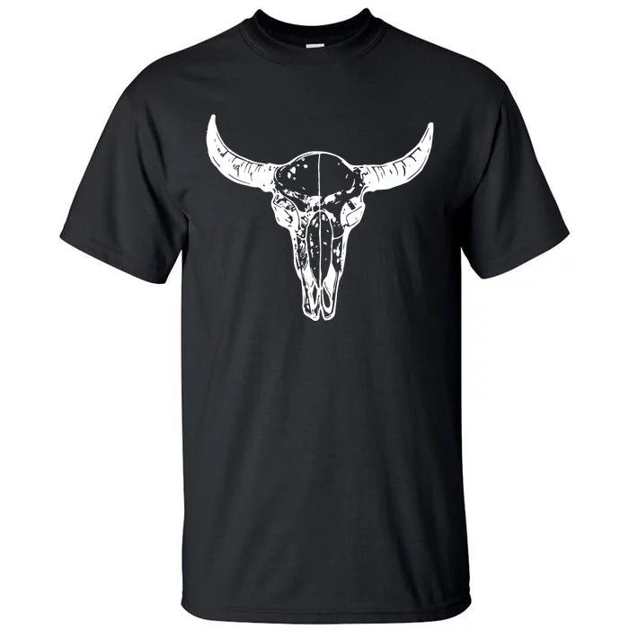 Boho Cow Skull Wild West Western Tall T-Shirt