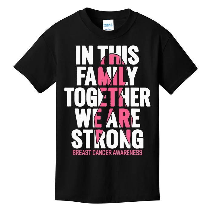 Breast Cancer Support Family Breast Cancer Awareness Kids T-Shirt