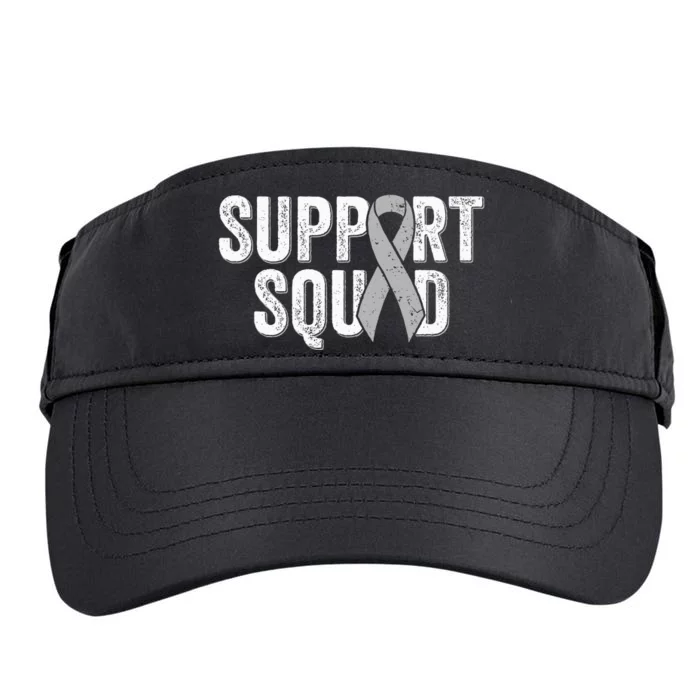 Brain Cancer Support Squad Friend Family Support Ribbon Adult Drive Performance Visor