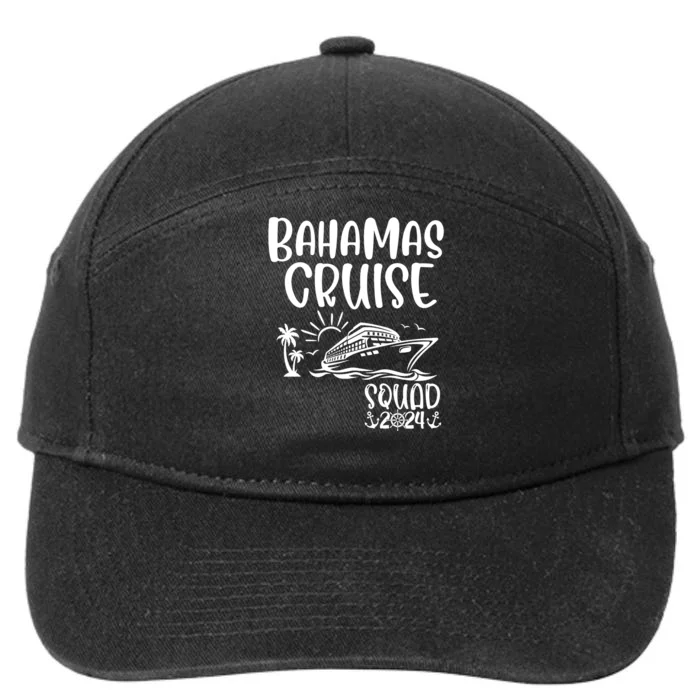 Bahamas Cruise Squad 2024 Bahamas Holiday Family Matching 7-Panel Snapback Hat