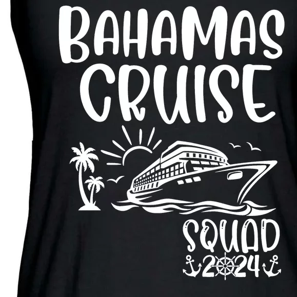 Bahamas Cruise Squad 2024 Bahamas Holiday Family Matching Ladies Essential Flowy Tank