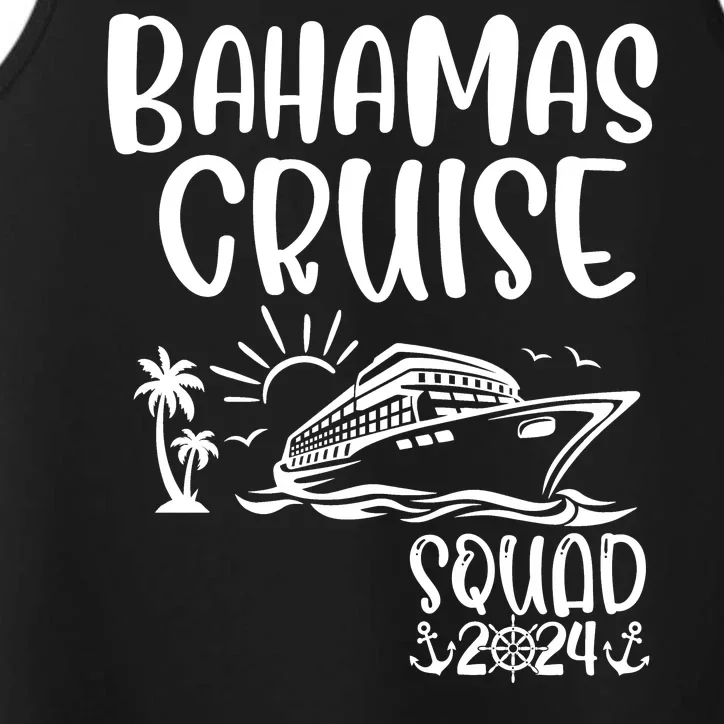 Bahamas Cruise Squad 2024 Bahamas Holiday Family Matching Performance Tank