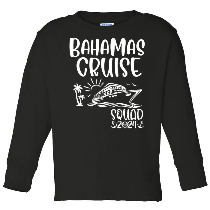 Bahamas Cruise Squad 2024 Bahamas Holiday Family Matching Toddler Long Sleeve Shirt