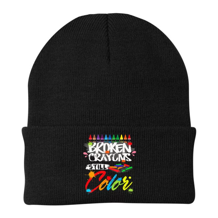 Broken Crayons Still Color Mental Health Awareness Knit Cap Winter Beanie