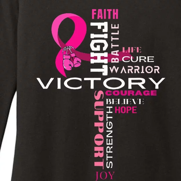 Breast Cancer Survivor Fighter Womens CVC Long Sleeve Shirt