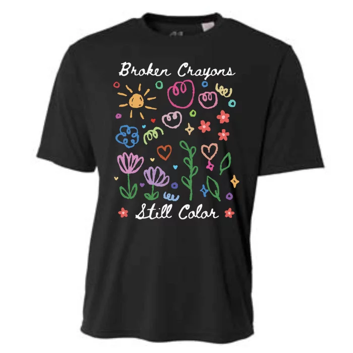 Broken Crayons Still Color Suicide Prevention Semicolon Cooling Performance Crew T-Shirt