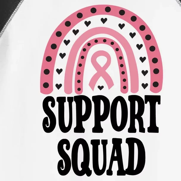 Breast Cancer Support Squad Rainbow Ribbon Toddler Fine Jersey T-Shirt