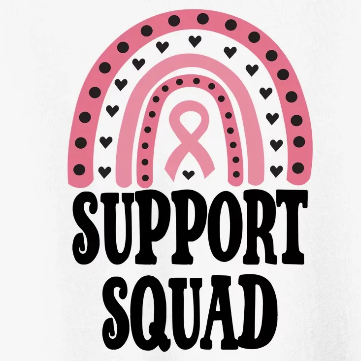 Breast Cancer Support Squad Rainbow Ribbon Toddler T-Shirt