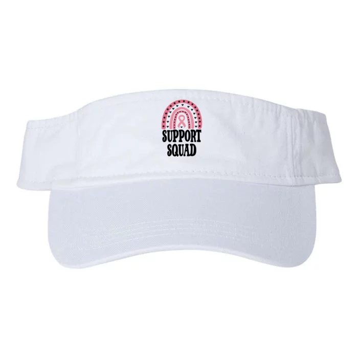 Breast Cancer Support Squad Rainbow Ribbon Valucap Bio-Washed Visor