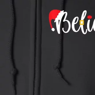 Believe Christmas Shirt Believe Santa TShirt Full Zip Hoodie