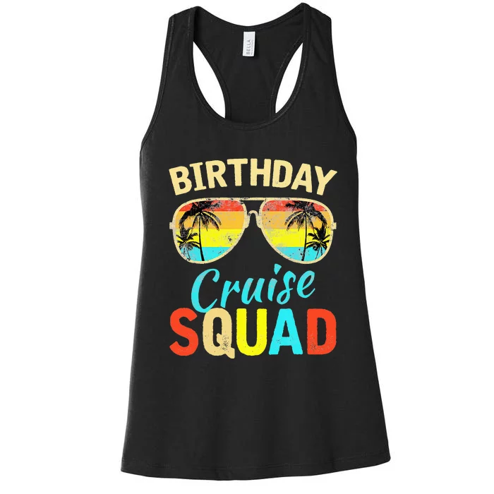 Birthday Cruise Squad Cruising Vacation Funny Birthday Women's Racerback Tank