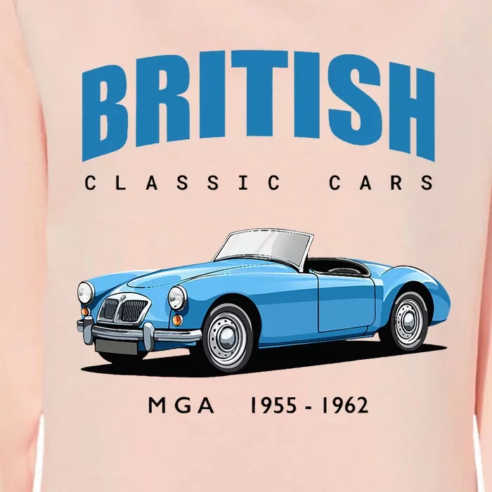 British Classic Sports Cars Mg Mga Womens California Wash Sweatshirt