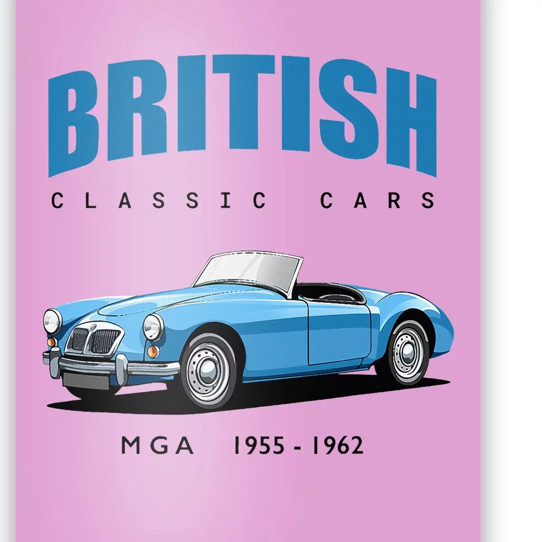 British Classic Sports Cars Mg Mga Poster