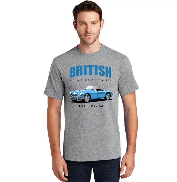 British Classic Sports Cars Mg Mga Tall T-Shirt