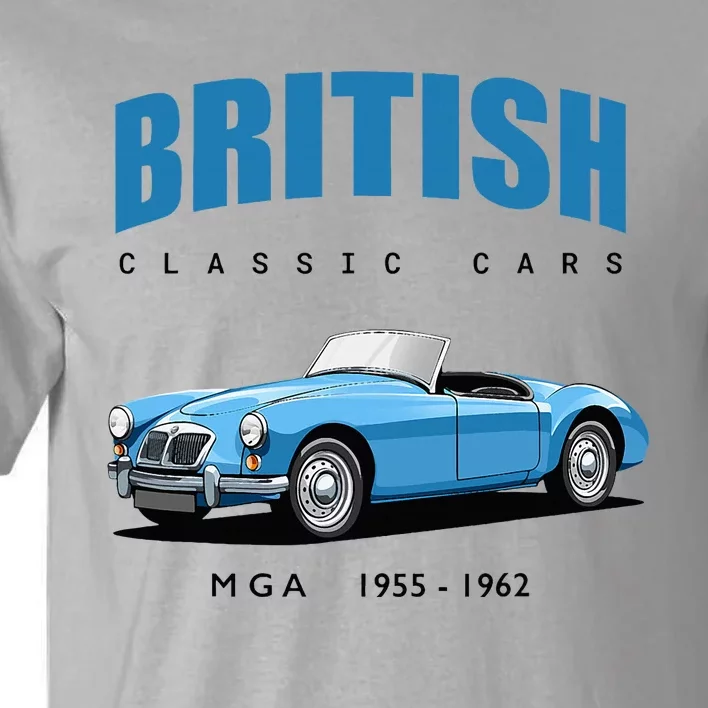 British Classic Sports Cars Mg Mga Tall T-Shirt