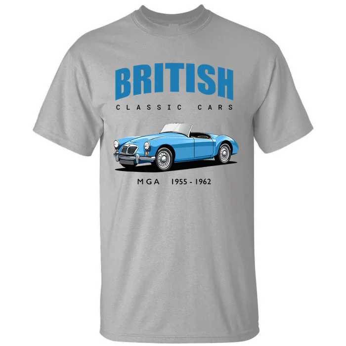 British Classic Sports Cars Mg Mga Tall T-Shirt