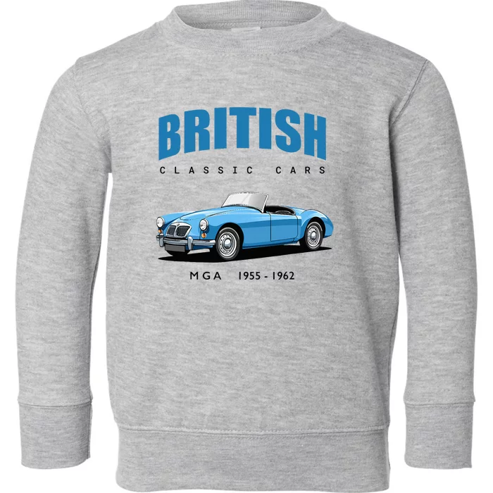 British Classic Sports Cars Mg Mga Toddler Sweatshirt