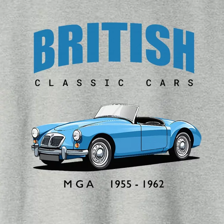 British Classic Sports Cars Mg Mga Women's Crop Top Tee