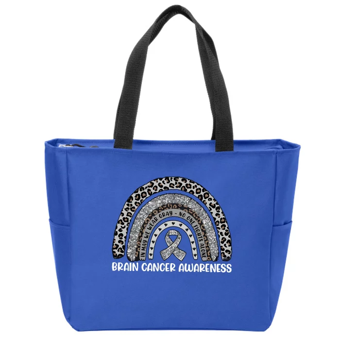 Brain Cancer Survivor In May We Wear Gray Zip Tote Bag