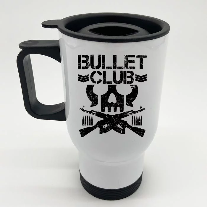 Bullet Club Skull Guns Front & Back Stainless Steel Travel Mug