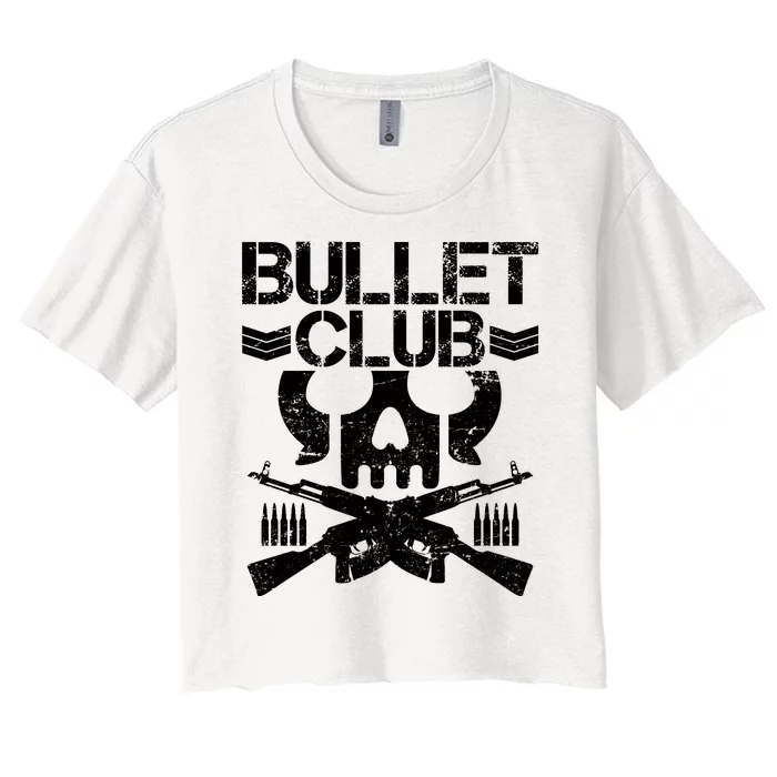 Bullet Club Skull Guns Women's Crop Top Tee