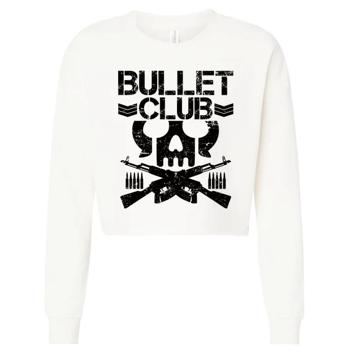 Bullet Club Skull Guns Cropped Pullover Crew