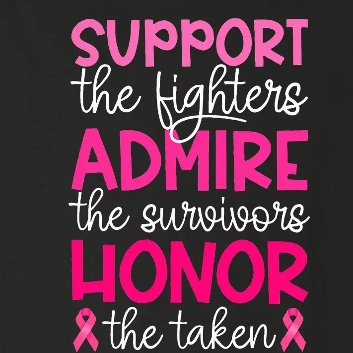 Breast Cancer Support Admire Honor Breast Cancer Awareness Toddler Long Sleeve Shirt