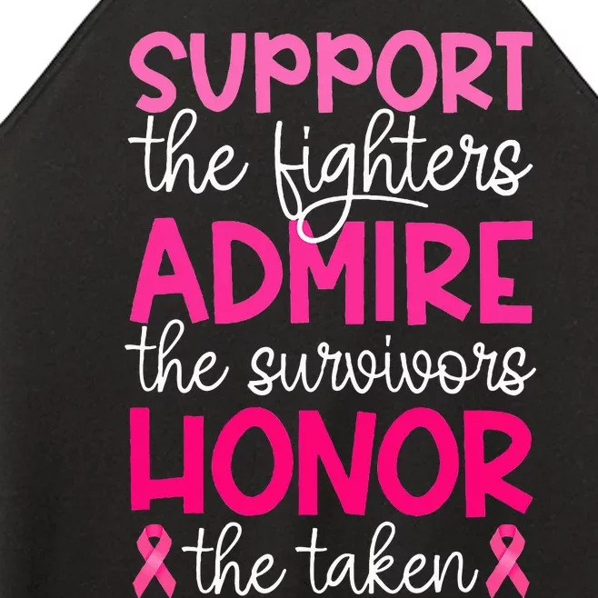 Breast Cancer Support Admire Honor Breast Cancer Awareness Women’s Perfect Tri Rocker Tank