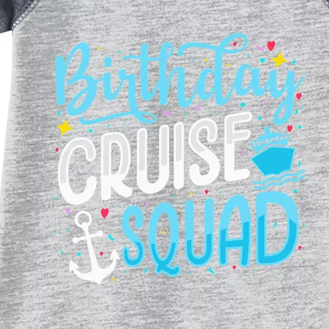 Birthday Cruise Squad Cruising Vacation Funny Crew Infant Baby Jersey Bodysuit