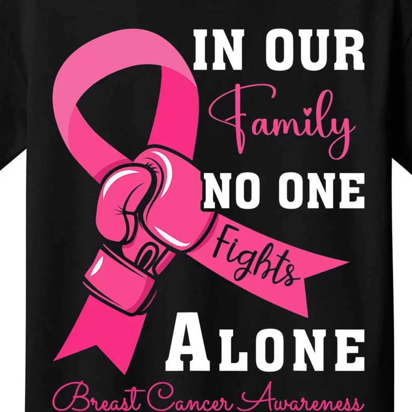 Breast Cancer Support Family Women Breast Cancer Awareness Kids T-Shirt