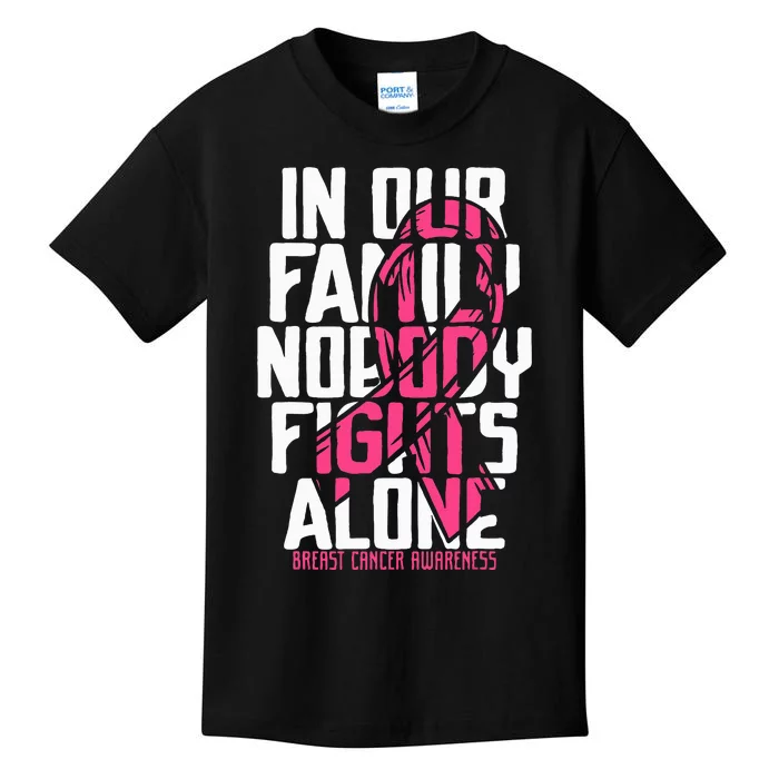 Breast Cancer Support Family Breast Cancer Awareness Kids T-Shirt