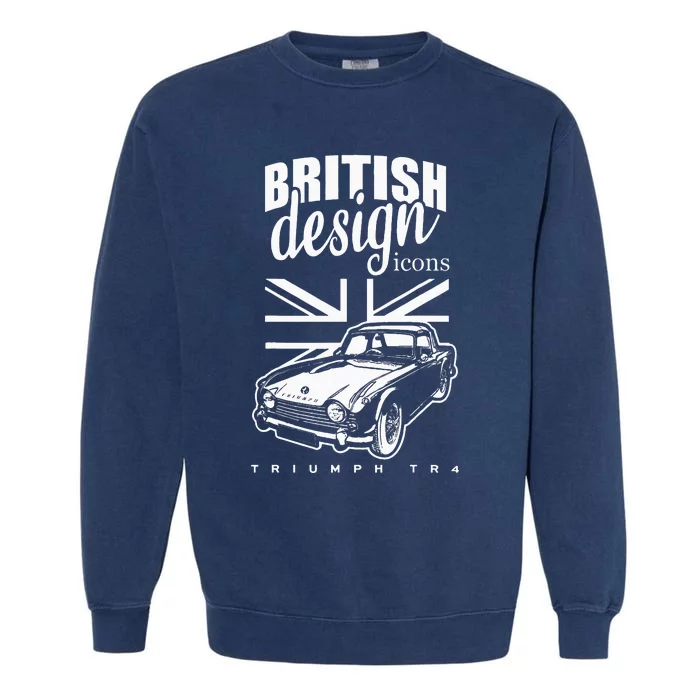 British Classic Super Car Triumph TR4 Garment-Dyed Sweatshirt