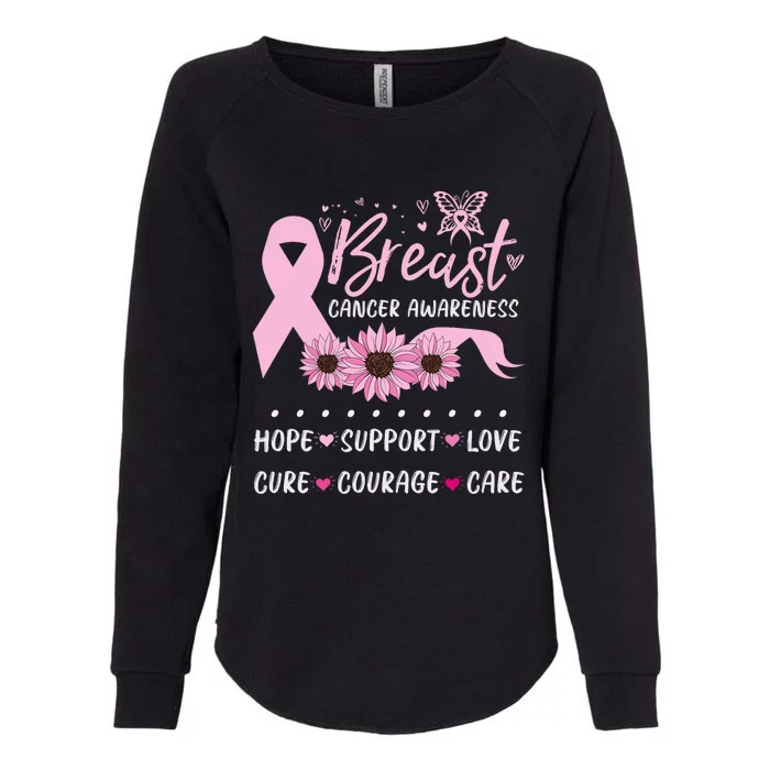 Breast Cancer Support Pink Ribbon Breast Cancer Awareness Womens California Wash Sweatshirt