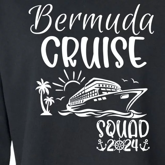 Bermuda Cruise Squad 2024 Bermuda Holiday Family Matching Cropped Pullover Crew