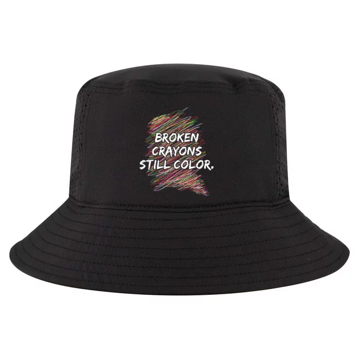 Broken Crayons Still Color Mental Health Awareness Cool Comfort Performance Bucket Hat