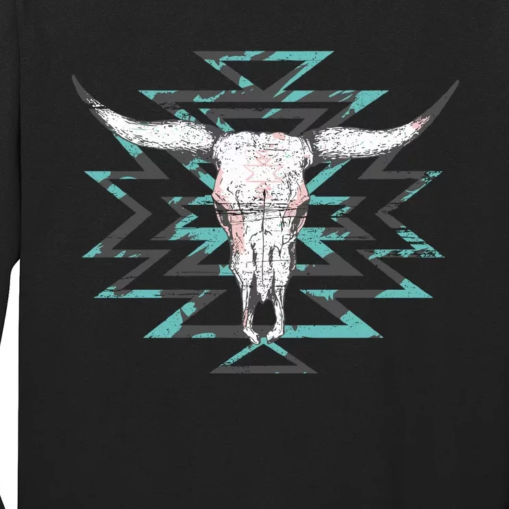 Boho Cow Skull Long Sleeve Shirt