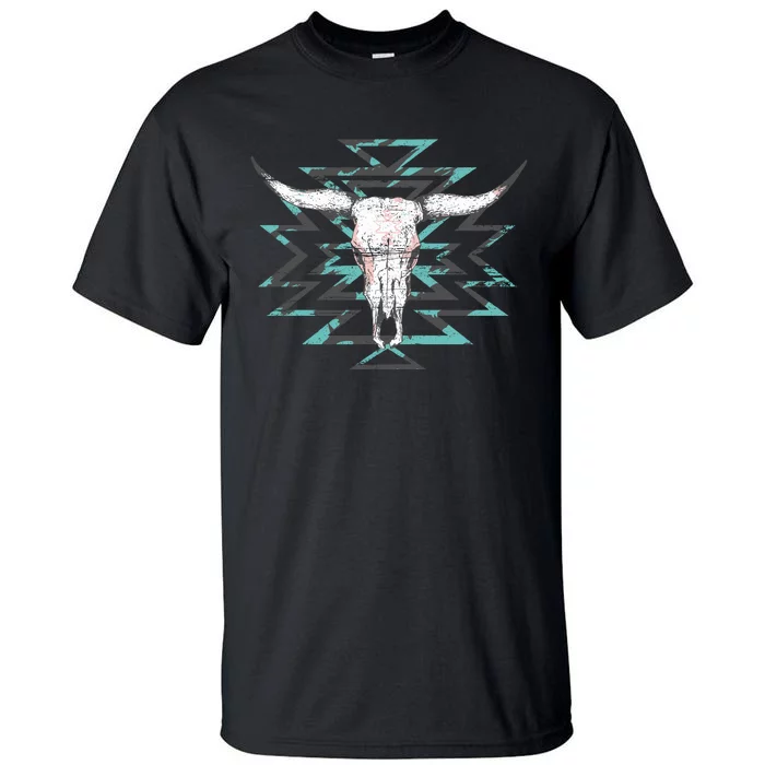 Boho Cow Skull Tall T-Shirt